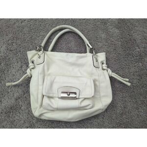 Coach Kristin Hobo‎ Shoulder Bag 12.5"x11" Front Pocket Turn Lock Braided Side